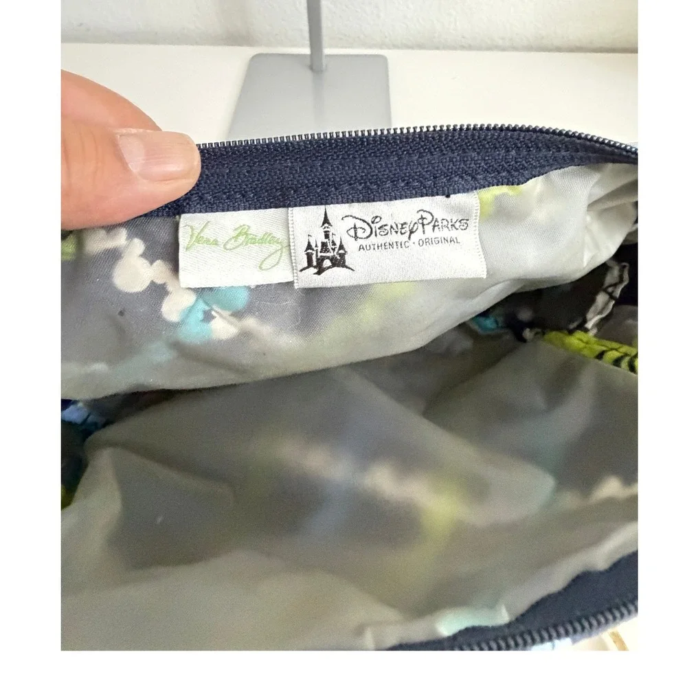 Vera Bradley x Disney Parks Where's Mickey Quilted Cosmetic Makeup Bag Blue